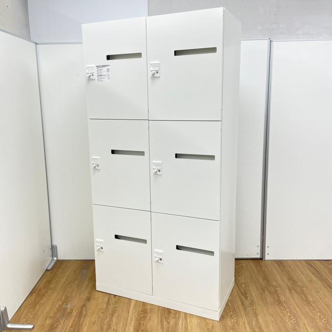 【2台入荷】オカムラ製　レクトラインシリーズ　ホワイトカラー　6人用パーソナルロッカー！！※非常解除キーは付属しておりません。
                        レクトラインロッカー
                                    中古
            