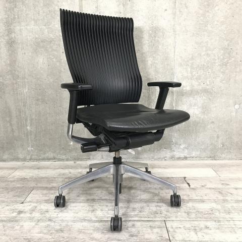 中古】スピーナチェア（エラストマー） イトーキ/ITOKI 肘付ハイバック 