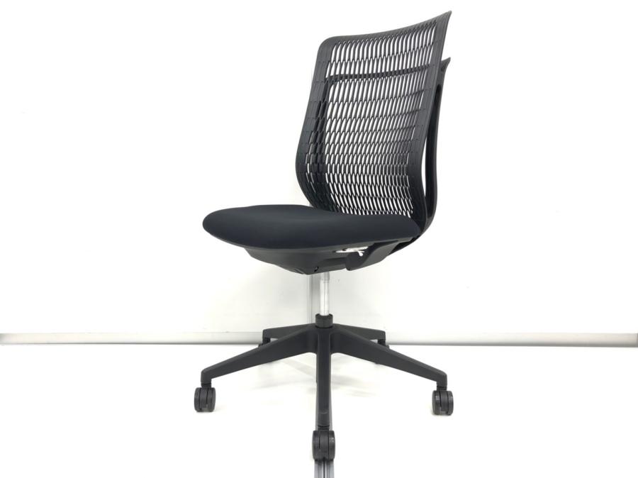 【未使用】内田洋行　ウチダ　AJチェア　ハイバック　肘なし　ブラック 中古】AJチェア ウチダ/UCHIDA 肘無ハイバックチェア 519910