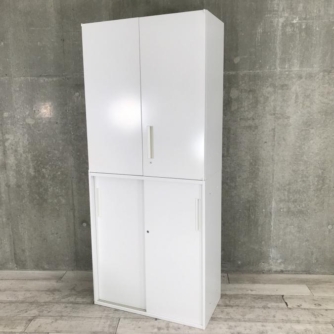 【使い勝手の良い書庫セット】■ウチダ■HS■ホワイト■両開き×引違
                        HSシリーズ
                                    中古
            