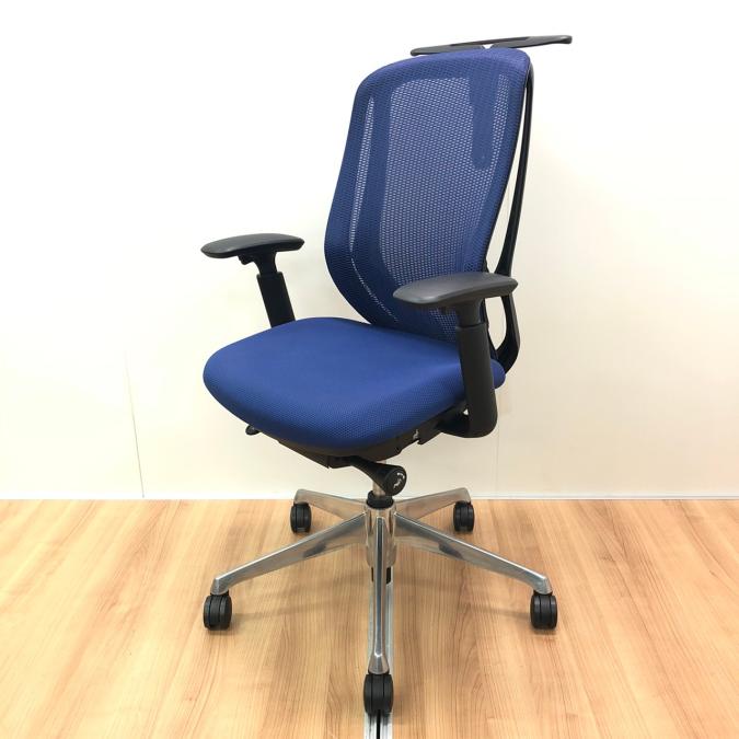 【嬉しい前傾機能！】オカムラ（okamura）シルフィチェア　メッシュ仕様　■色：ブルー　可動肘付き　コートハンガー付き　※きしみあり
                        シルフィー
                                    中古
            