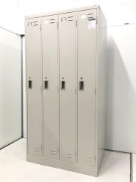 【更衣用ロッカー】コクヨ　4人用　ニューグレー　シリンダー錠【コート類も入る縦長ロッカー！】