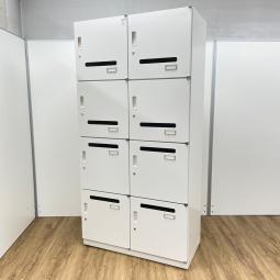 メール投入口あり！8人用パーソナルロッカー！人気のホワイトカラー【国内メーカー　イトーキ　8人用パーソナルロッカー】