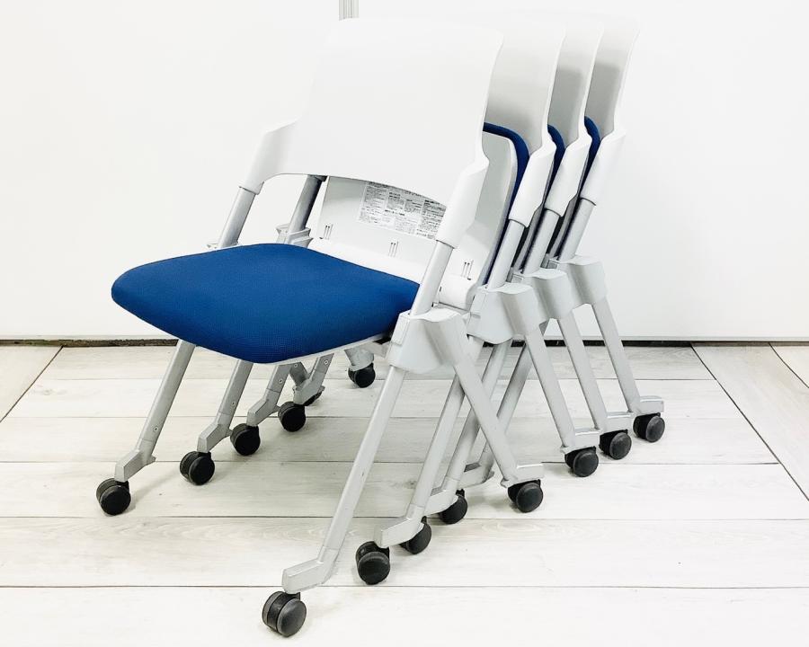 【4脚＝1セット（5％OFF）大人気／定番／品質良好　◆KOKUYO／コクヨ　◆Amphi／アンフィ ※横浜本店撮影画像※
                        アンフィ
                                    中古
            