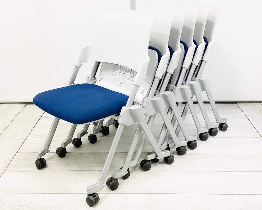 【6脚＝1セット（10％OFF）大人気／定番／品質良好　◆KOKUYO／コクヨ　◆Amphi／アンフィ ※横浜本店撮影画像※
                        アンフィ
                                    中古
            