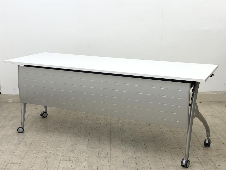 【KS】【美しいデザイン！】■サイドスタックテーブル　W1800×D600mm　幕板パネル付
                        リリッシュ2
                                    中古
            