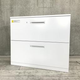 【4台入荷！】人気の引出式書庫です！ちょうど良いサイズの2段ラテラルタイプ！■ウチダ/HS/オフホワイト