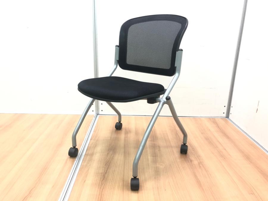 【5脚限定！！】TOKIO製　ブラック　座面折りたたみ式/ネスティングチェア/メッシュ
                        その他シリーズ
                                    中古
            