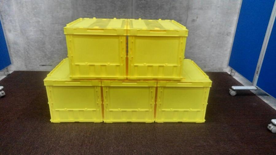 【5台1set】爽快なレモンカラーのオリコン【ロック蓋付き】が大量(12set)入荷致しました！　TRUSCO製　※バラ売り、また、同シリーズのブルー色も販売しております。　※マテハン本舗の中古商品は、千葉県柏市に在庫がございます。
                        その他シリーズ
                                    中古
            