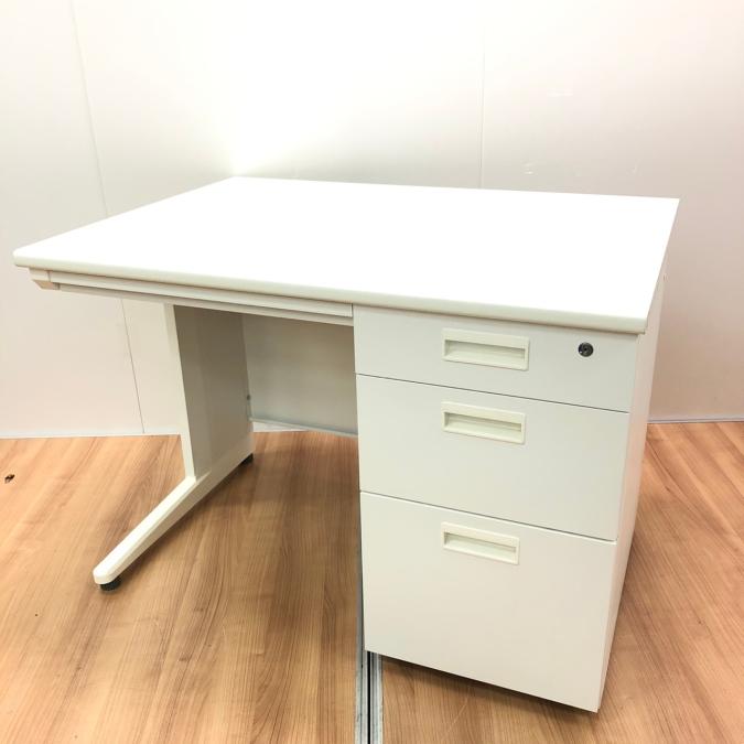 【天板に大きな傷ありの為、特別価格！】片袖机　幅1000㎜　■色：ホワイト
                        その他シリーズ
                                    中古
            