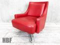 HBF/アメリカ　Scoop Lounge Chair - Metal Base/スクープラウンジチェア-メタルベース　バーバラ・バリー 本革