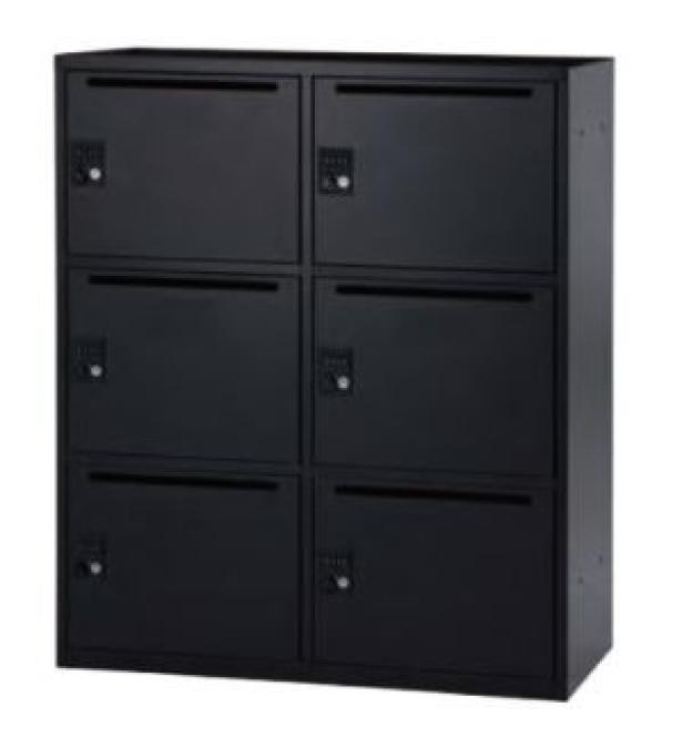 【未使用品！】■6人用パーソナルロッカー　メール投入口付　ダイヤル錠タイプ　■スタイリッシュなブラック！
                        その他シリーズ
                                    中古
            