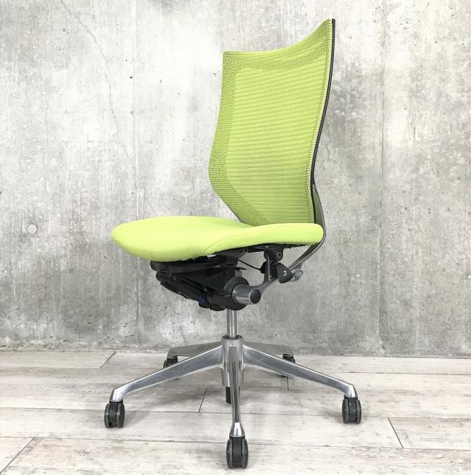 【ワンランク上の快適チェア！】■オカムラ　バロンチェア　ライムグリーン　■ベストなポジションが得られる先進設計！
                        バロンメッシュチェア
                                    中古
            