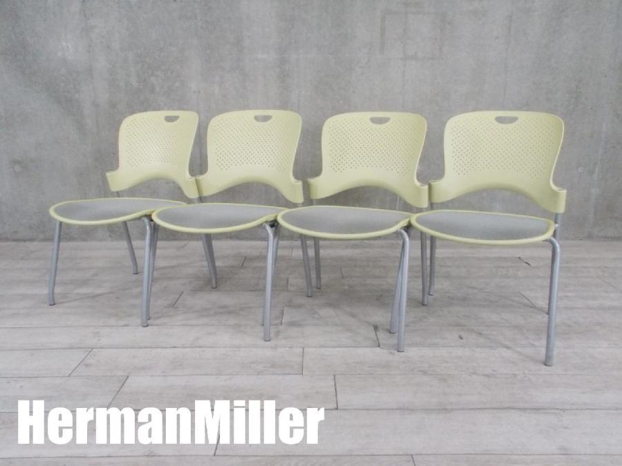 HermanMiller/ハーマンミラー　ケイパーチェア スタッキングチェア4脚セット　ライム
                        ケイパー
                                    中古
            