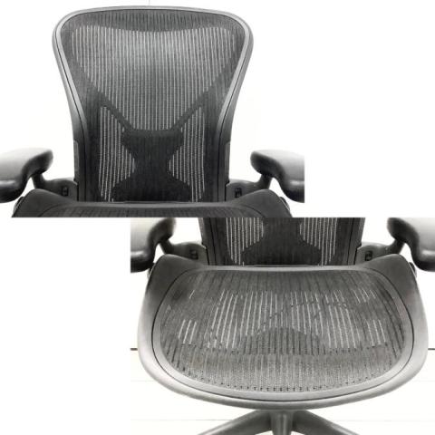 【中古】アーロンチェア（ポスチャー　フル装備） AE113AWB-0001 PJG1BBBK3D0 Herman Miller/ハーマンミラー  肘付ハイバックチェア 403302