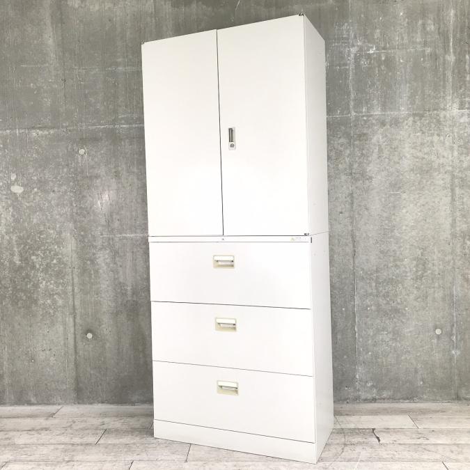 【オフィス収納の定番！】■オカムラ　42シリーズ　上下書庫セット　両開き＋3段ラテラル
                        42シリーズ
                                    中古
            