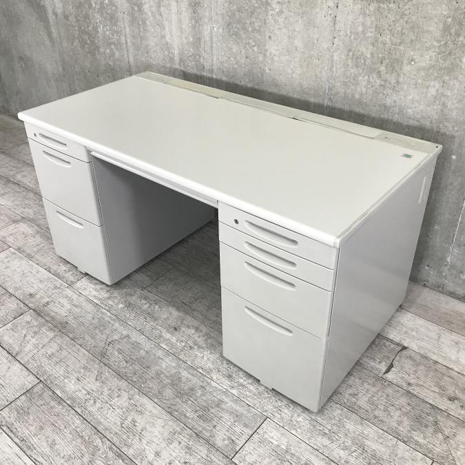 オカムラ　事務机　両袖　ラスト1個 中古】SDシリーズ DS08ZD MB51 オカムラ/okamura 両袖机 527778 - 中古