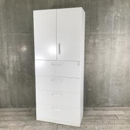 【希少品！両開き×4段ラテラルセット】■コクヨ/エディア/ホワイト