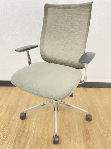 【新店：熊本サテライト店】Office■自宅■お洒落な国産チェア/ベゼルチェア/ブラウン/リクライニング調整可