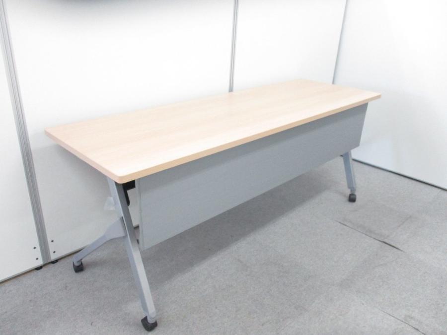 【フレキシブルにご利用頂けます！】■オカムラ製　サイドスタックテーブル　W1500×D600mm　いま流行りの木目カラー
                        フラプター
                                    中古
            