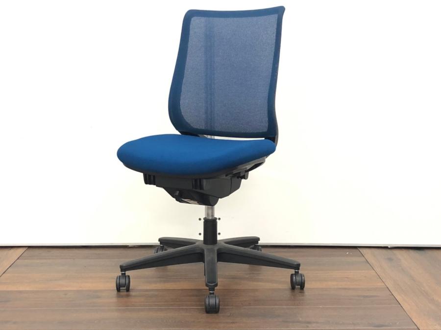 【コスパ◎の肘無しメッシュチェア！】コクヨ（KOKUYO）ミトラチェア　プルシアンブルー　　 スタンダードバック
                        ミトラシリーズ
                                    中古
            