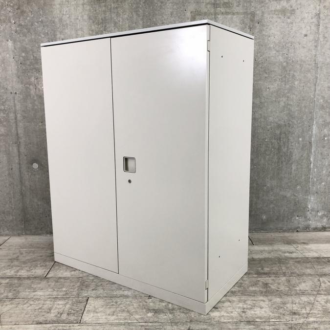 【天板付き】オカムラ　レクトライン　両開き(観音開き)■A4サイズ3段タイプ　ライトスモーク色
                        レクトライン
                                    中古
            