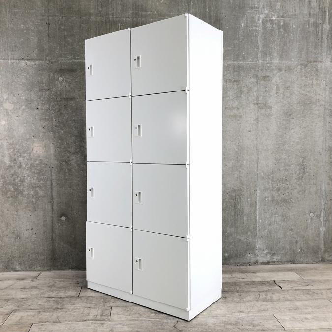 【2列タイプで広々使える！】内田洋行（UCHIDA）HSロッカー　8人用　■色：ホワイト【T11】
                        HSパーソナル
                                    中古
            