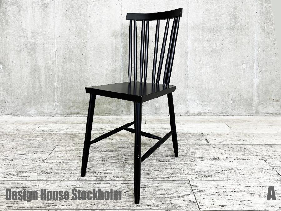 A)Design House Stockholm / デザインハウスストックホルム　ファミリーチェア NO.４/ Lina Nordqvist　北欧　ブラック
                        その他シリーズ
                                    中古
            