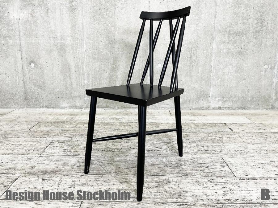 B）Design House Stockholm / デザインハウスストックホルム　ファミリーチェア NO.１/ Lina Nordqvist　北欧　ブラック
                        その他シリーズ
                                    中古
            