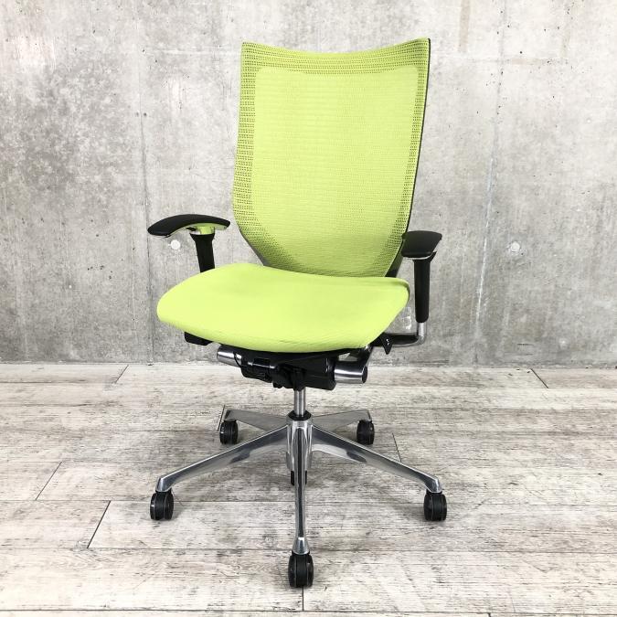 【バロンチェアの状態良好品！】オカムラ　バロン　ライムグリーン　アジャストアーム　ハイバック　座面クッション　　【高級感のあるポリッシュフレーム！】
                        バロンチェア
                                    中古
            