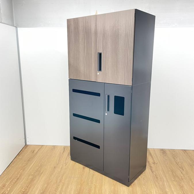 【レア】コクヨ製　エディアシリーズ　ブラウンカラー　両開き書庫＋リサイクルユニット！！※現物画像※
                        エディア
                                    中古
            