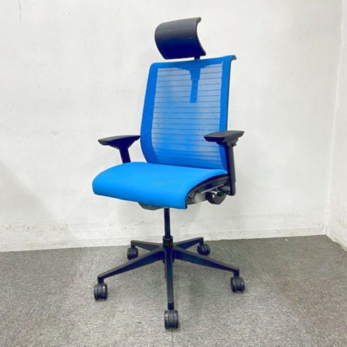 【４脚限定！！】【考えるチェア（Think）の可動肘・ヘッドレストタイプが堺店入店！♦スチールケース製　
                        シンクチェア（2014年以前モデル）
                                    中古
            