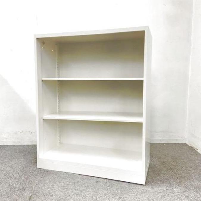 【8台入荷】【奥行注意400mm】まっしろホワイト書庫クウォール（QWALL）シリーズオープン3段 ◆生興製
                        QUWALL
                                    中古
            