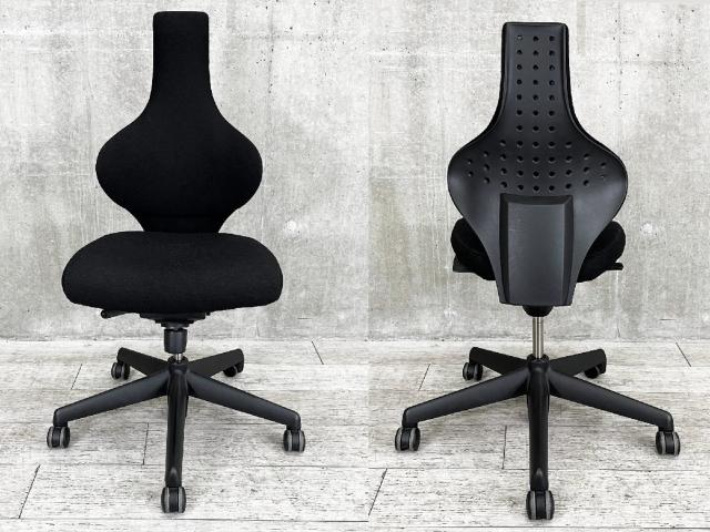 純正ケース付 KEILHAUER 人間工学に基づいたオフィスチェア 黒 - 椅子 