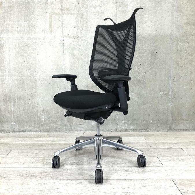 ★美品 コンターチェア ハイバックチェア ブラック ファブリック 中古】サブリナ C854BX FSY1 オカムラ/okamura 肘付ハイバック
