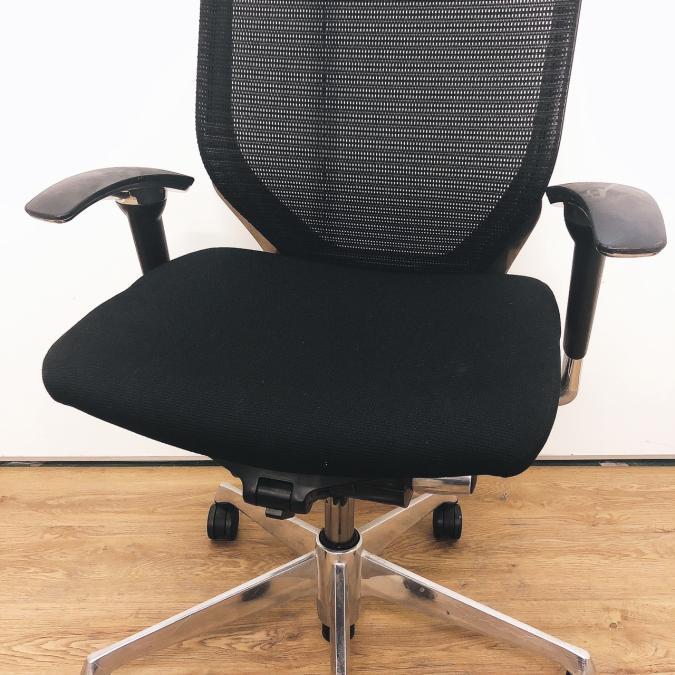 【中古 S(美品)】Baron(バロン) CP85AR-FDH1 中古】バロンメッシュチェア CP85AR FDH1 オカムラ/okamura 肘無