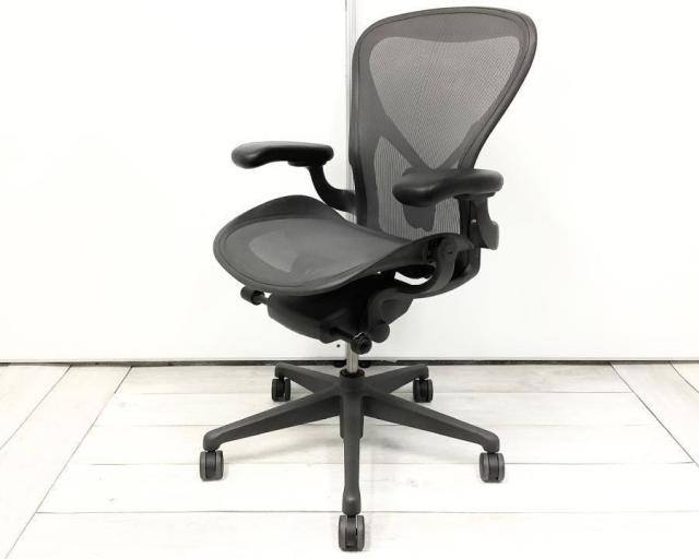 【中古】アーロンチェア アーロンチェア リマスタードライト Herman Miller/ハーマンミラー 肘付ハイバックチェア 420442