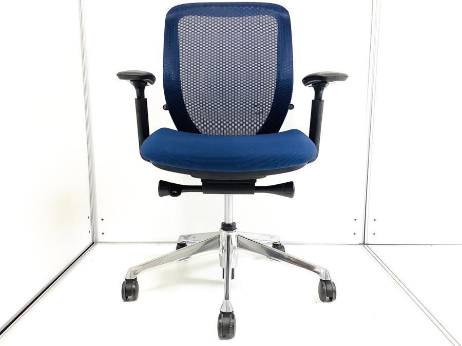 中古】シルフィーメッシュ オカムラ/okamura 肘付ローバックチェア