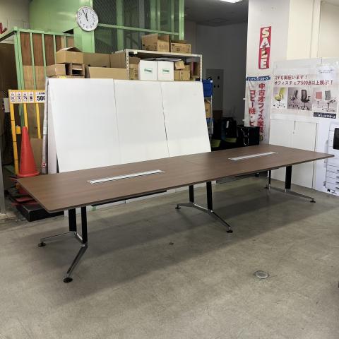 【多人数での会議に対応！】■コクヨ製　会議用大型テーブル　W4000×D1200mm　配線ボックス付　2015年製