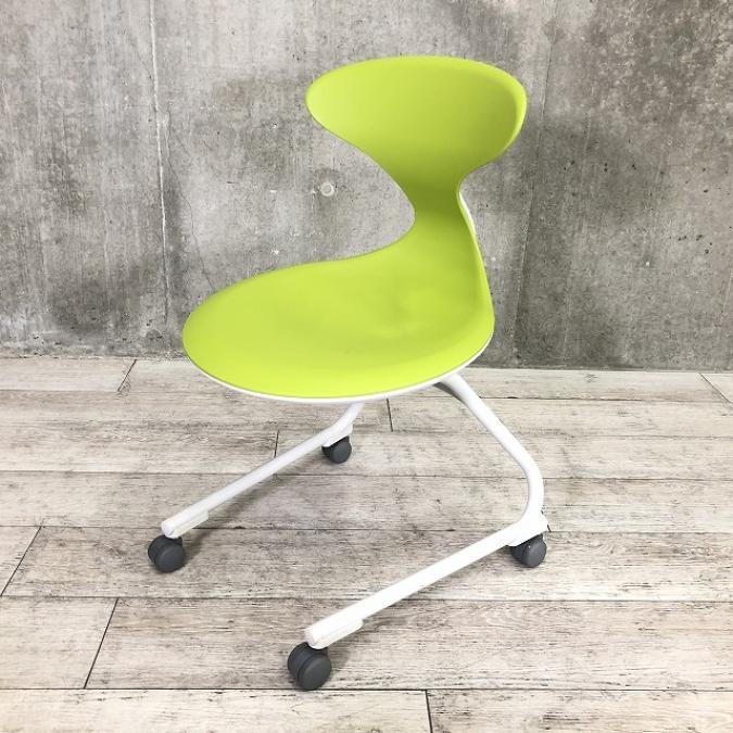 【おしゃれなミーティングチェア】コクヨ製　キャスター付き　グリーン【Activity-based working】
                        キャンパスアップ
                                    中古
            