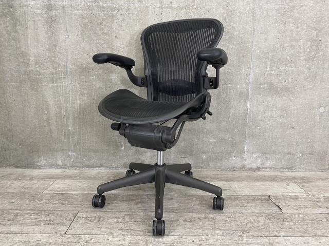 【中古】アーロンチェア Herman Miller/ハーマンミラー 肘付ハイバックチェア 424455