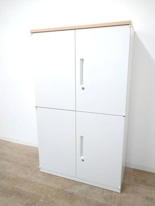 【定価約14万円】【コンパクトサイズのレアな書庫セット！！ナチュラルカラー天板付き上下両開き書庫セット】■イナバ　TF　上下両開き書庫セット【Z】
                        TF
                                    中古
            