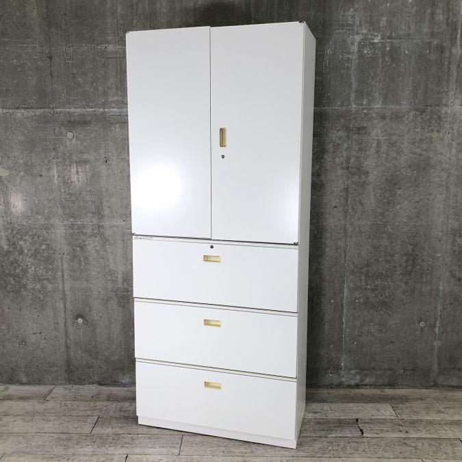 【オフィスに1台♪収納を！】◆イトーキ　シンラインシリーズ　上下書庫セット　◆両開き＋3段ラテラル　ホワイト　※日焼けあり【訳アリ品】【在庫入替セール（本在庫限定価格）】A00916248
                        シンライン
                                    中古
            