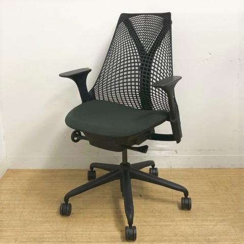 中古】セイルチェア Herman Miller/ハーマンミラー 肘付ミドルバック