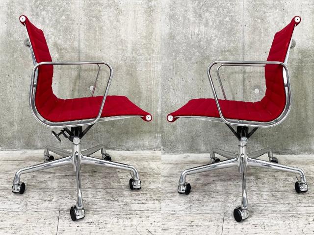 【中古】イームズ アルミナム Herman Miller/ハーマンミラー 肘付ローバックチェア 427984