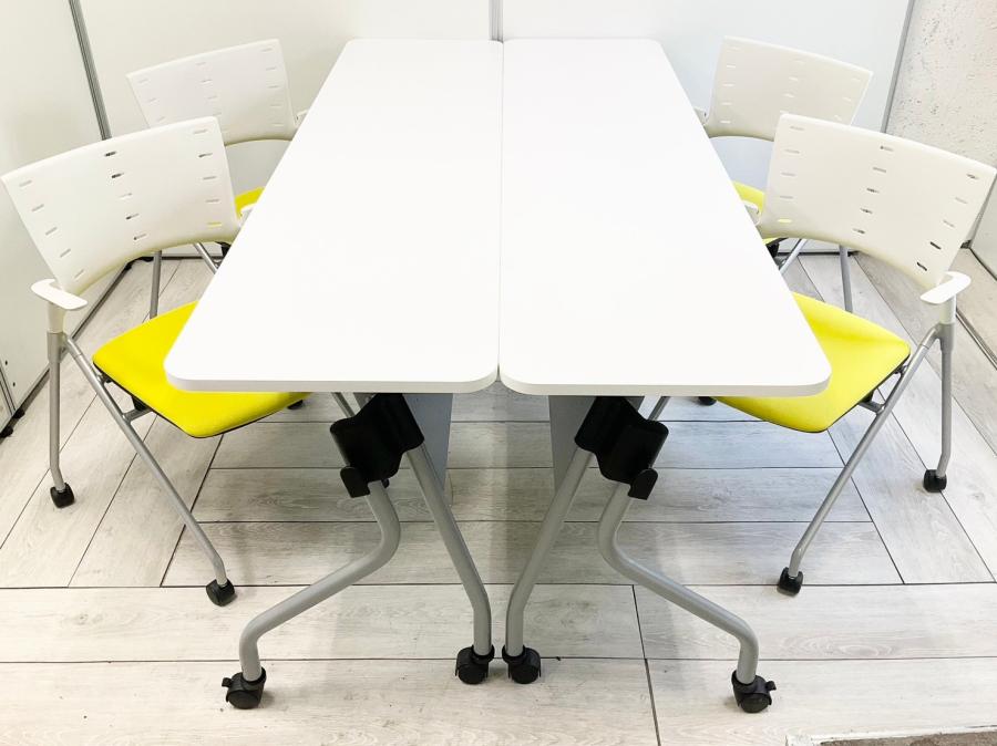 【セット商品（テーブル×2台＋チェア×4脚）】人気／定番　◆TOKIO／藤沢工業 ◆NTA-N ※横浜本店撮影画像※
                        NTA-N フォールディングテーブル
                                    中古
            