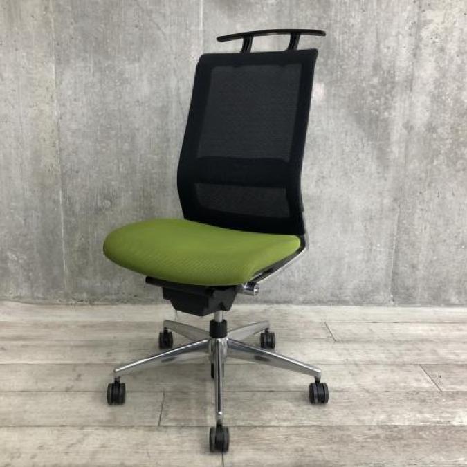 【空気の力で腰にフィット！】■コクヨ製　エアフォートチェア　リーフグリーン　ハンガー付　■ワンランク上の上質な座り心地！エアランバーサポート搭載！【在庫入替品】
                        エアフォート
                                    中古
            