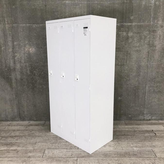 【定番3人用ロッカー】貴重品やコートも収納可能　◆　コクヨ製　ダイヤル錠　ホワイト　スペースの有効活用
                        LKロッカー
                                    中古
            