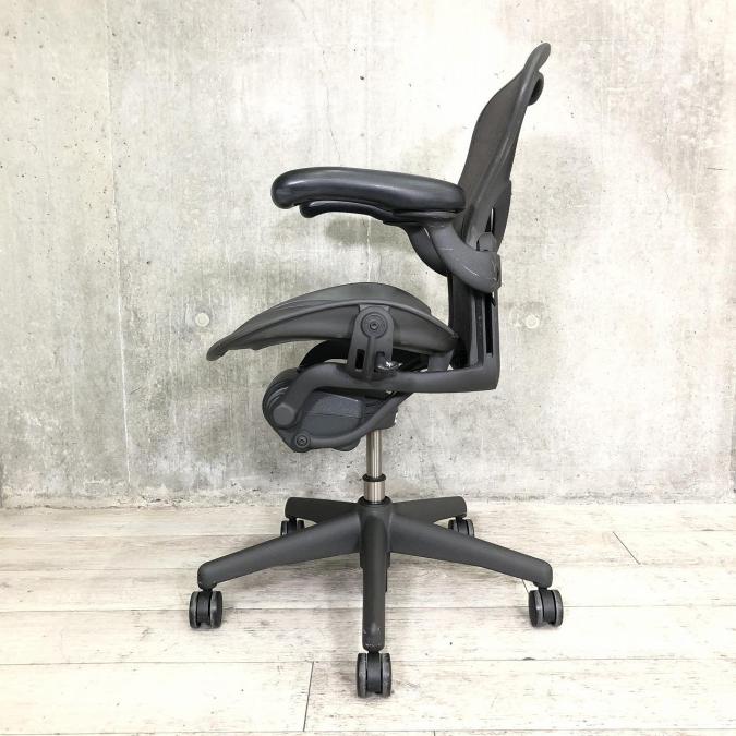 [送料込み]ハーマンミラーアーロンチェア(肘付ハイバックチェア) 中古】アーロンチェア Herman Miller/ハーマンミラー 肘付