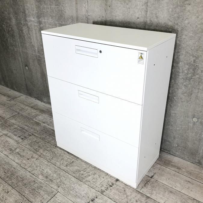 【希少！白天板&ベース付き仕様！】コクヨ（KOKUYO）エディアシリーズ　3段ラテラル　■色：ホワイト【RP】
                        エディア
                                    中古
            